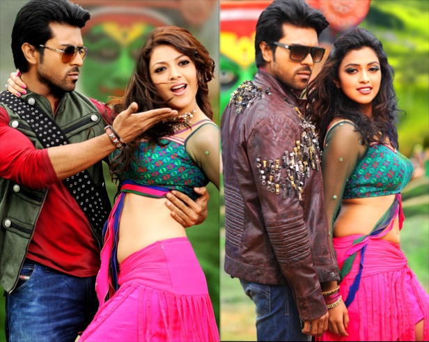 Amala paul kajal agarwal sexy Navel Images from the Movie Naayak